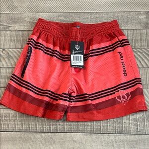 Dead Red Kids' Casual Athletic Shorts - Red
